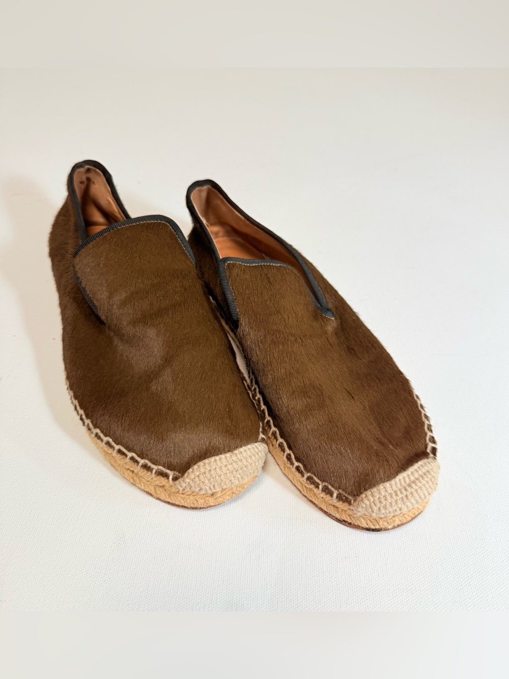 CÉLINE Paris Brown Calf Hair Espadrilles - Made in Spain - 37, US 6.5/7